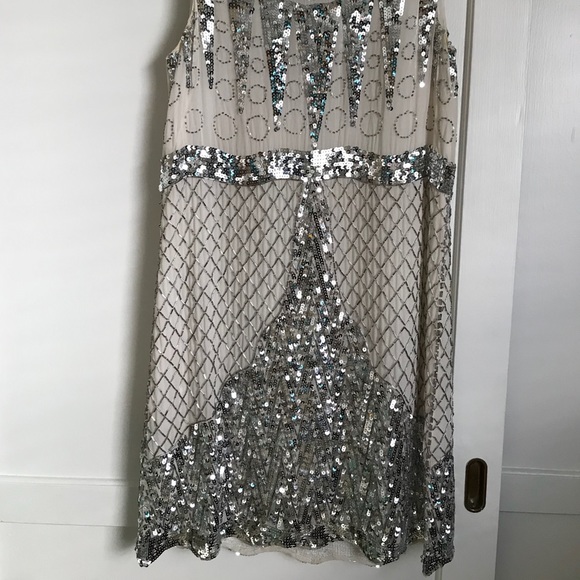 BCBG MaxAzria Sequin Shift Cocktail Dress - Picture 2 of 8